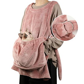 ペット寝袋 抱っこ用エプロン 猫 小型犬 いつも一緒ポケット 抱っこ紐 ペットスリング 外出キャリア 飛び出し防止 暖かい 毛付き対策
