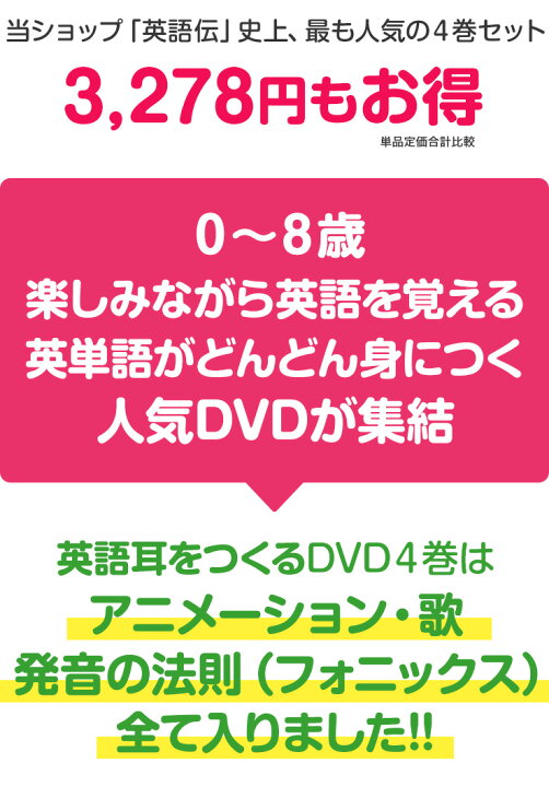 楽天市場 New Goomies と Pinkfong Dvd 4巻セット 正規販売店 英語歌 幼児英語 幼児 ピンキッツ グーミーズ ピンクフォン ベイビー シャーク 子供英語 子ども 日常 生活 役に立つ 英語 サメダンス ベビーシャーク 歌 リスニング 誕生日 プレゼント ギフト 英語