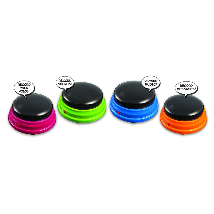 楽天市場 知育玩具 Recordable Answer Buzzers アンサーブザー 録音可能 4個セット 送料無料 早押しクイズ ボタン ゲームが盛り上がる ブザー 早押し ボタン Learning Resources パーティー グッズ 誕生日プレゼント プレゼント プチギフト 英語伝 Eigoden