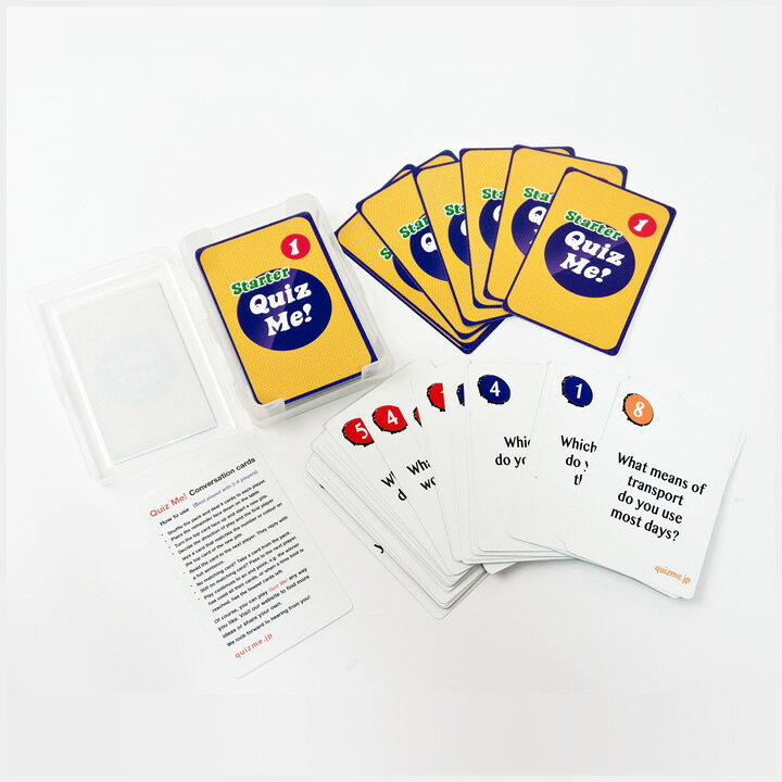 楽天市場 カードゲーム感覚で英会話練習 Quiz Me Conversation Cards For Adults Starter Pack 1 カードゲーム 英語教材 英語クイズ 送料無料 家庭学習 自宅学習 家庭 自宅 学習 カード 英語教室 英語クラブ 英会話教室 英語伝 Eigoden