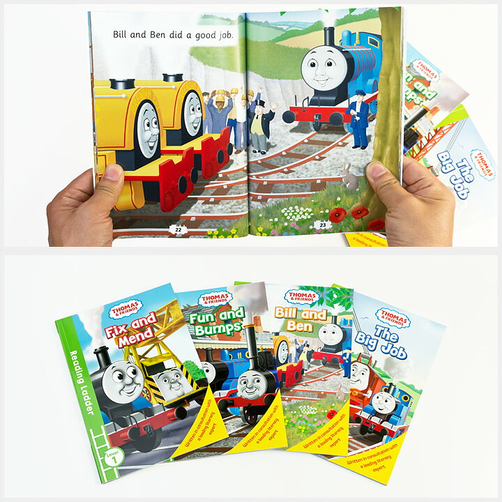 楽天市場 英語 絵本 きかんしゃ トーマス Thomas And Friends Reading Ladder Level1 4冊セット 英語絵本 きかんしゃトーマス リーディング教材 きかんしゃ トーマス 英語 絵本 英語教材 レベル1 読み聞かせ 英語脳 誕生日プレゼント ギフト ポイント3倍 英語伝 Eigoden