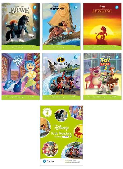楽天市場 ディズニー 英語教材 絵本 英語 Disney Kids Readers Level 4 Pack 英語絵本 6冊とワークブックのセット レベル４ 中学生レベル 正規販売店 英語 朗読 音声 子ども 英語教材 ディズニー システム フォニックス 英単語 英会話 教材 幼児 子供 多読 英会話