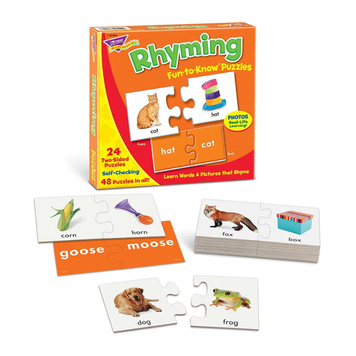 楽天市場 パズル 幼児 英語 英単語 Trend Fun To Know Puzzles Rhyming トレンド 韻を踏んでいることば ライム Rhyme 英語学習 英語教材 おもちゃ 子供 幼児 英語 知育 知育玩具 教材 おしゃれ 男の子 女の子 1歳 1歳半 2歳 2歳半 3歳 4歳 5歳 6歳