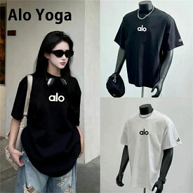 【SALE10%OFF】【★2026人気商品★】alo Yoga 半袖 tシャツ メンズ カジュアル おしゃれ ゆったり カットソー 黒 白 大きいサイズ 春夏 薄手 プリント ロゴT ミドル丈 ストレッチ 普段着 デイリー 着まわし 通勤 通学 アウトドア 男女兼用 送料無料[並行輸入品]