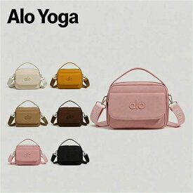 SALE【期間限定10%OFF】【★2026人気商品★】Alo Yoga ヨガスタイル ナイロン クロスボディバッグ 防水 撥水 軽量 大容量 スクエア ミニショルダー デイリーユース ジム カジュアル 通学 レディース メンズ 兼用 ブラック ベージュ [並行輸入品]