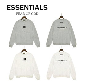 ESSENTIALS パーカー プルオーバー スウェットシャツ クルーネック FOG 大きいサイズ 人気 トレーナー プルオーバー スウェット 長袖 無地 おしゃれ カジュアル 丸首 かっこいい 男女兼用 春秋服 送料無料 [並行輸入品]