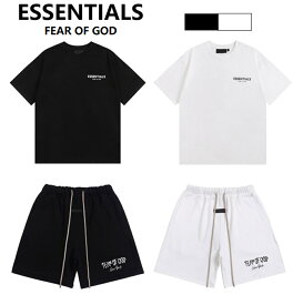 「期間限定セール」エッセンシャルズ ESSENTIALS セットアップショートパンツ Tシャツ2点 柔らかい セットアップ 通気性 通勤 快適 ファッシュ 男女兼用 4カラー選べ 送料無料 [並行輸入品]