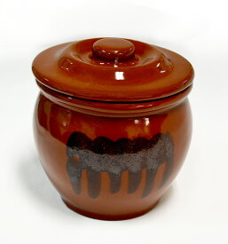 陶器製 ミニ壷 0.90Lリビング 陶器瓶 かめ 漬物 つぼ 梅干し壺 容器 900ml