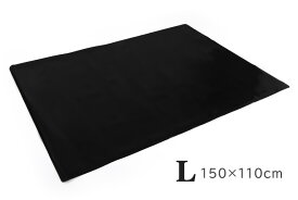 チェアマット ブラック L 110×150cm 厚さ1mm 撥水加工 汚れ 床 フローリング 保護マット キズ防止 デスクマット 足音 騒音防止 音対策