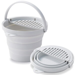 新商品 折りたたみ ソフトバケツ ちょい置きトレー 付 やわらか素材 バケツ I-640 ISETO 伊勢藤 洗車 掃除 洗濯 ガーデニング 持ち運べる 防災 吊るし穴
