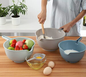 EKO �{�E���R�����_�[4�_�Z�b�g BOWL COLANDER EK81414-BU ���b�V���{�E�� 䥂� ���؂� �{�[�� ����