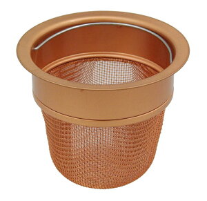 純銅 シンク 排水口ストレーナー F-2255 銅 ゴミ受け 幅13cm 深さ11.7cm タフコ 排水口 網