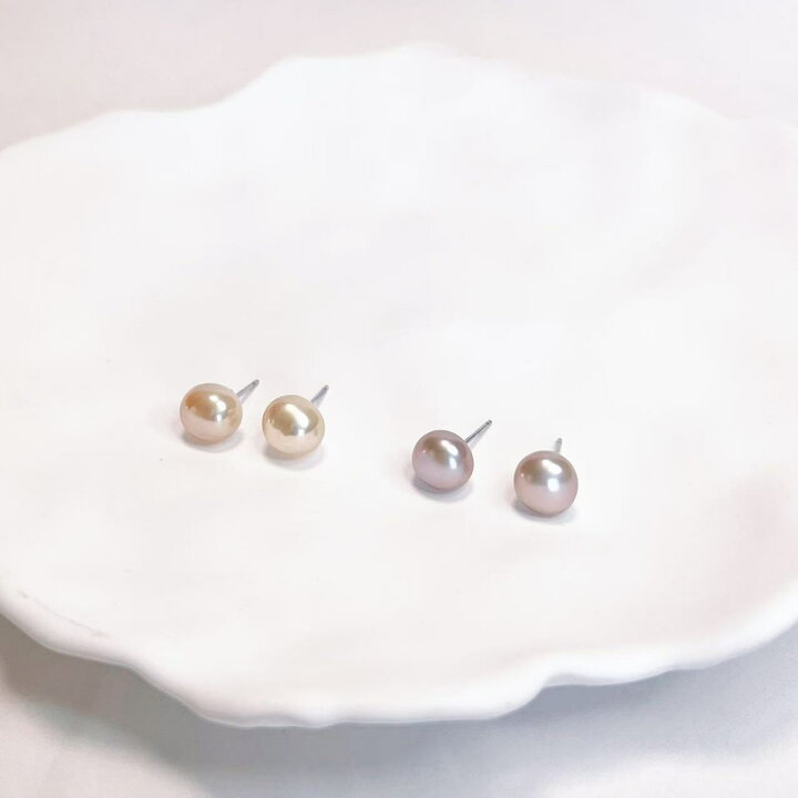 楽天市場】ピアス 金属アレルギー 淡水パール ピアス スタッドピアス 