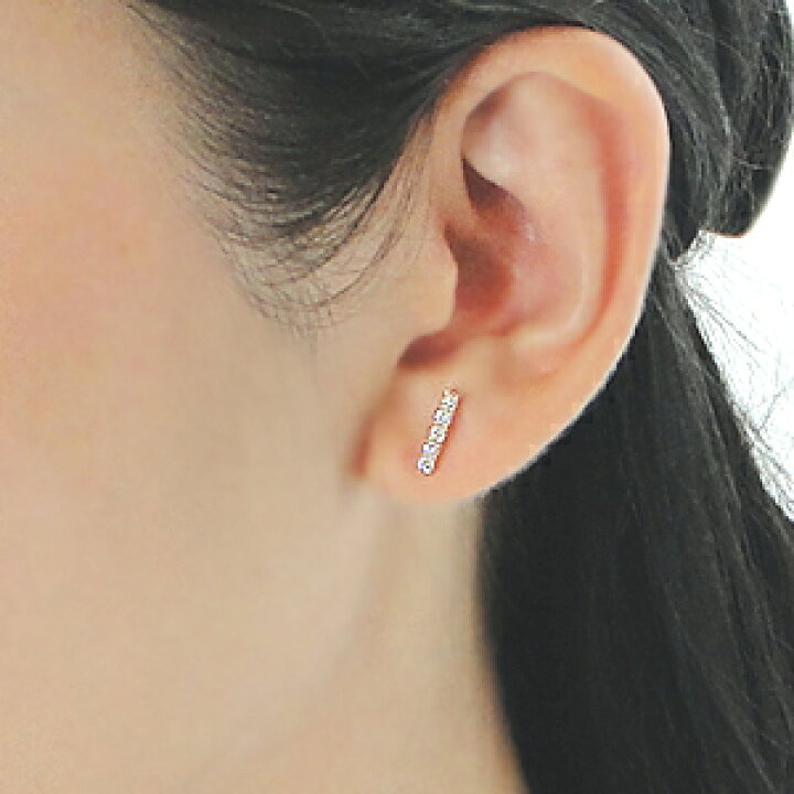 K10YG 0.2ct ダイヤモンド バーピアス【送料無料】ダイヤピアス ラインピアス ダイヤモンドピアス ダイヤバー 10金 K10 バーピアス ゴールド イエローゴールド 贈り物 0.2カラット 0.1カラット | Eimys World