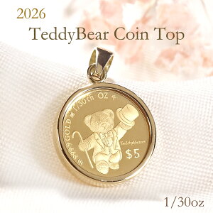 K24/K18 2026 �e�f�B�x�A�R�C���y���_���g(Top�̂�) 1/30oz �ی�K���X�t�y���������z���� �R�C���l�b�N���X �R�C���y���_���g 24�� K18 18k �S�[���h �L�O�R�C�� �`���[���Y���� 2026�N ����R�C����