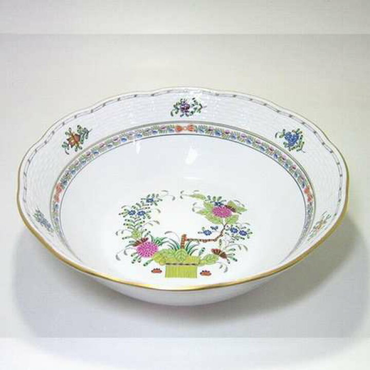 楽天市場】ヘレンド・インドの華多彩色 FD 25cm サラダボウル 367 