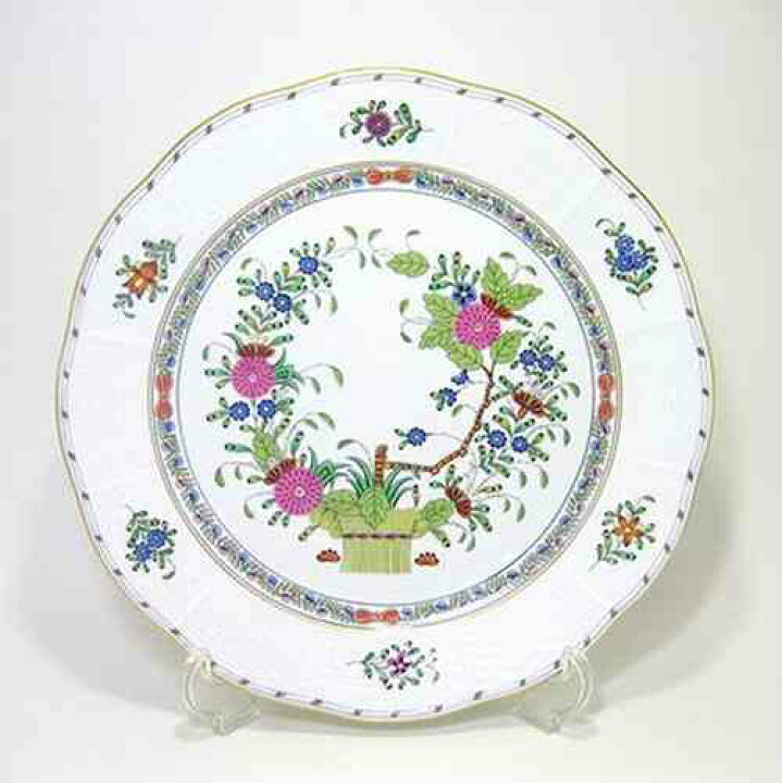 楽天市場】ヘレンド インドの華多彩色 FD 25cmプレート 524 : 輸入洋食  