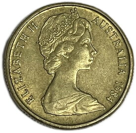 オーストラリア 1ドル 年代ランダム VF エリザベス女王 アンティークコイン 硬貨