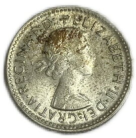 アンティークコイン シルバー 6ペンス 年代ランダム XF オーストラリア 銀貨