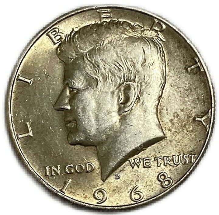 楽天市場】アメリカ銀貨 ケネディ 50セント 1968年 ハーフダラー XF 