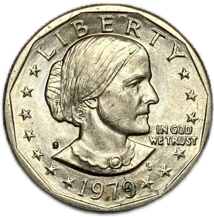 楽天市場】アメリカ貨幣 スーザン 1ダラー 1ドル 白銅貨 極美品 1979年 