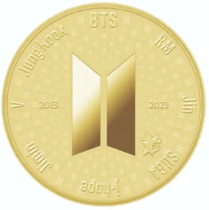 楽天市場】【鑑定書付き】韓国 2023年 BTSデビュー 10周年記念 1/4 