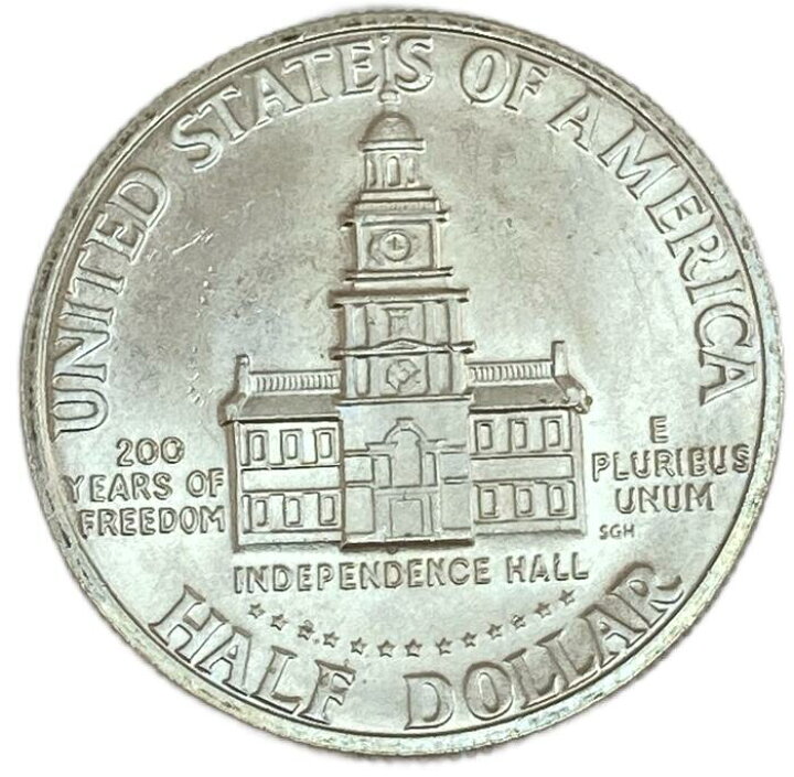楽天市場】アメリカ銀貨 ケネディ 50セント 1776〜1976年 ハーフダラー 