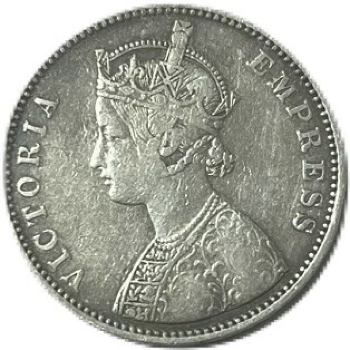 楽天市場】銀貨 イギリス領 インド帝国 1ルピー 年代ランダム VF India 