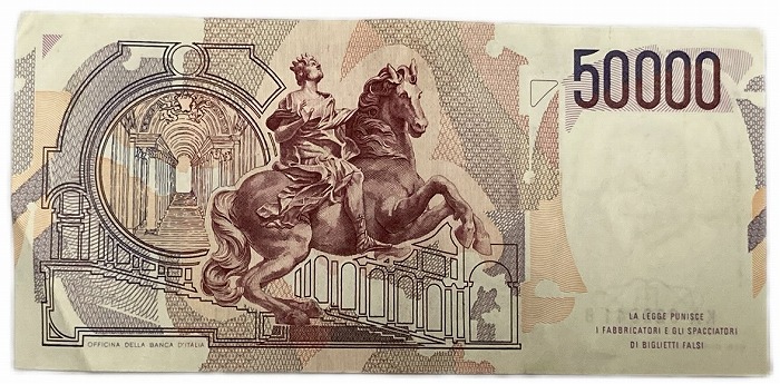 イタリア紙幣 50000リラ 美品 1984年 世界 外国 貨幣 古銭 旧紙幣 旧札 旧 紙幣 アンティーク | アインス　コインズ