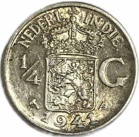 オランダ 1/4グルデン 年代ランダム 極美品 アンティークコイン 硬貨