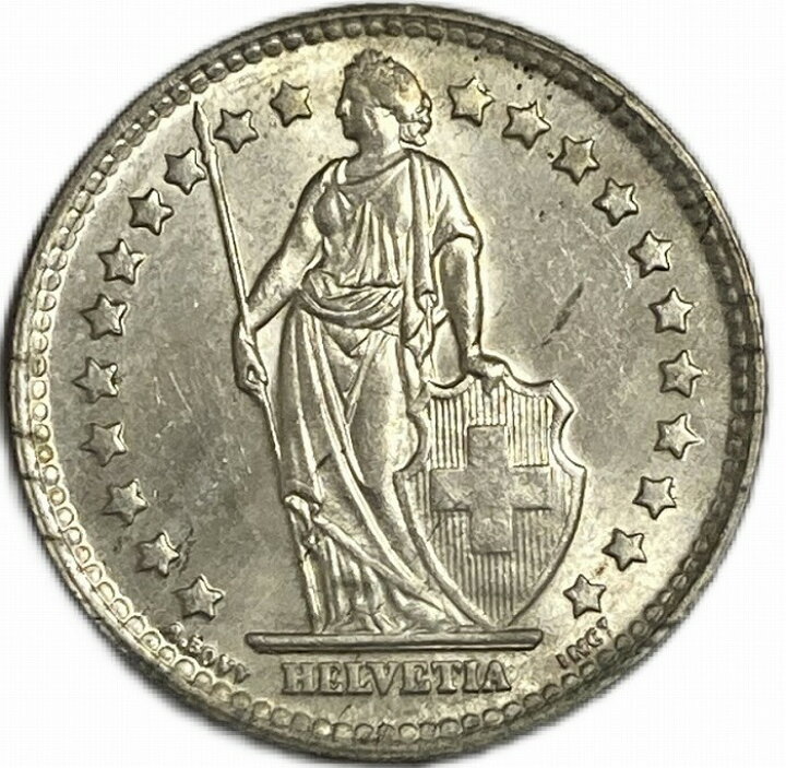 楽天市場】スイス 1 フラン 銀貨 未使用 1960年 外国 硬貨 コイン 