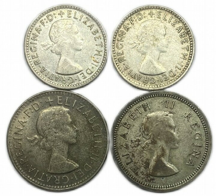 エリザベス女王 銀貨セット ペンス イギリス オーストラリア 南アフリカ 外国 硬貨 アンティークコイン 記念 アインス コインズ