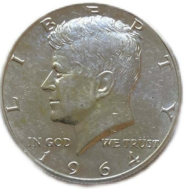 楽天市場】アメリカ銀貨 ケネディ 50セント 1964年 ハーフダラー XF 