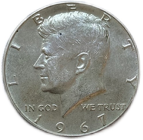 楽天市場】アメリカ銀貨 ケネディ 50セント 1967年 ハーフダラー XF