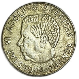 スウェーデン 銀貨 1クローナ 年代ランダム 銀貨 アンティークコイン