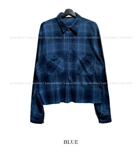 �y���������z�c�[�v�����y2plan�zWinnie Pocket Check Crop Shirt / �E�B�j�[�|�P�b�g�`�F�b�N�N���b�v�V���c�y�����V���b�v�z