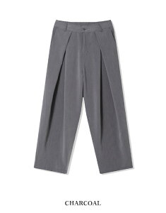 yzc[vy2planzLeaf double pin tuck string wide slacks / [t_us^bNXgOChXbNXyVbvz
