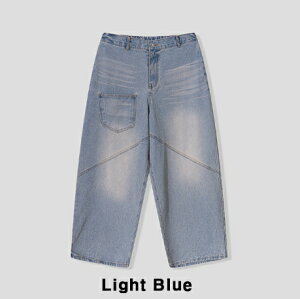 �y���������z�c�[�v�����y2plan�zPost pocket cutting wide denim pants / �|�X�g�|�P�b�g�J�b�e�B���O���C�h�f�j���p���c�y�����V���b�v�z