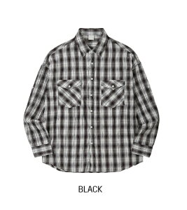 yzc[vy2planzMayni Check Roll-up Half Shirt / Cj`FbN[AbvVcyVbvz