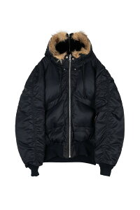 �y���������z�f�B�����[�`�����yDINGYUN ZHANG�z25FW�� HOODED BOMBER JACKET / �t�[�h�{���o�[�W���P�b�g �j�����p�y�����V���b�v�z