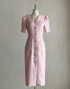 �y���������z�A�C�A���}���yI AM MARI�zHerildi Tweed Button One Piece / �w�����f�B�c�C�[�h�{�^�������s�[�X�y�����V���b�v�z