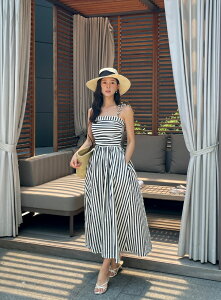 �y���������z�A�C�A���}���yI AM MARI�zPocari Stripe Sleeveless One Piece / �|�J���X�g���C�v���Ȃ������s�[�X�y�����V���b�v�z
