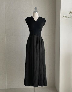 �y���������z�A�C�A���}���yI AM MARI�zCezanne flare banding sleeveless one piece / �Z�U���t���A�o���f�B���O�m�[�X���[�u�����s�[�X�y�����V���b�v�z