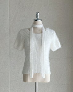 �y���������z�A�C�A���}���yI AM MARI�zAndro Boucle Tie Knit Set / �A���h���u�[�N���^�C�j�b�g�Z�b�g�y�����V���b�v�z