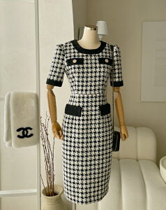 �y���������z�A�C�A���}���yI AM MARI�zPiel Check Tweed Color Matching H-Line One Piece / �s�G���`�F�b�N�c�C�[�h�J���[H���C�������s�[�X�y�����V���b�v�z