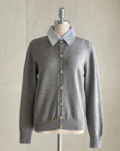 �y���������z�A�C�A���}���yI AM MARI�zEbon Shirt Layered Cardigan / �C�[�{���V���c���C���[�h�J�[�f�B�K���y�����V���b�v�z