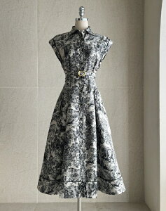 �y���������z�A�C�A���}���yI AM MARI�zDiel Toile Collar Sleeveless Flare One Piece (Belt set) / �f�B�G���g�����ݕt���m�[�X���[�u�t���A�����s�[�X(�x���g�Z�b�g)�y�����V���b�v�z
