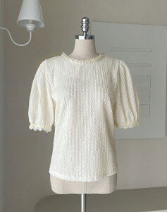 �y���������z�A�C�A���}���yI AM MARI�zLotte Pearl Puff Tweed T-Blouse / ���[�e�p�[���p�t�c�C�[�h�e�B�[�u���E�X�y�����V���b�v�z
