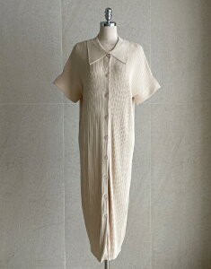 yzACA}yI AM MARIzShaver Collar Rib Knit Long One Piece / VF[o[ݕtujbgOs[XyVbvz