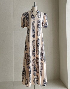�y���������z�A�C�A���}���yI AM MARI�zShins Paisley Linen Puff Flare Long One Piece [Belt Set] / �V���X�y�C�Y���[���l���p�t�t���A�����O�����s�[�X[�x���g�Z�b�g]�y�����V���b�v�z
